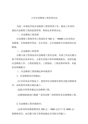 大学应急维修工程管理办法.docx