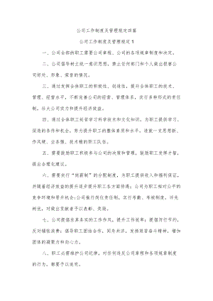 公司工作制度及管理规定四篇.docx