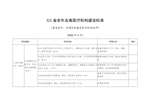 老年友善医疗机构建设标准（康复医院、护理院和基层医疗机构适用）.docx