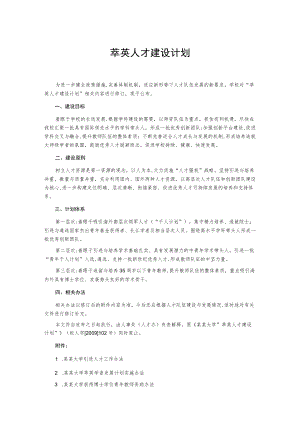 萃英人才建设计划.docx