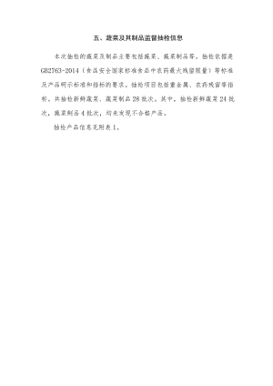 蔬菜及其制品监督抽检信息.docx