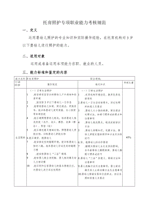 托育照护专项职业能力考核规范.docx
