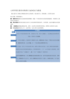 心理学胜任素质词典感召力（CVC）行为描述.docx