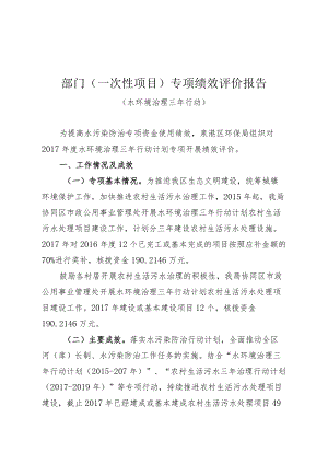 部门一次性项目专项绩效评价报告.docx