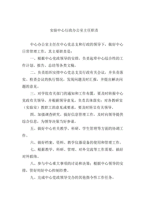 实验中心行政办公室主任职责.docx
