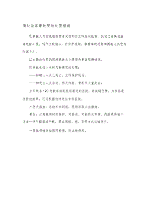 高处坠落事故现场处置措施.docx