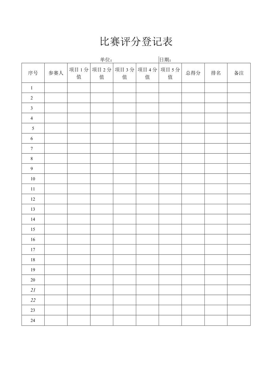 比赛评分登记表.docx_第1页