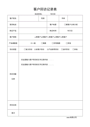 客户回访记录表.docx
