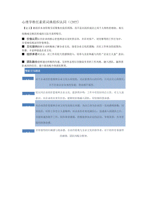 心理学胜任素质词典组织认同（CMT）行为描述..docx