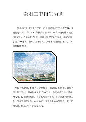 崇阳二中招生简章.docx