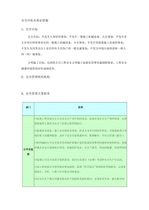 安全目标及保证措施.docx