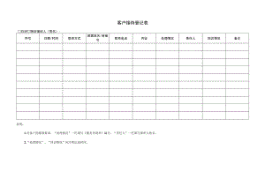 收费台账 商户信息记录表 总服务台包装费收支月报 客户接待登记表 服务管理范文模板.docx