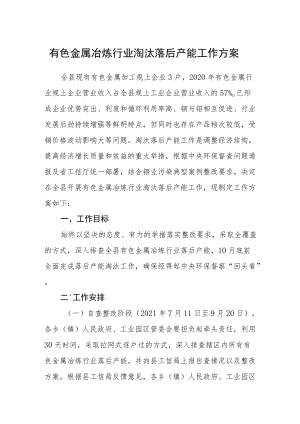有色金属冶炼行业淘汰落后产能工作方案.docx