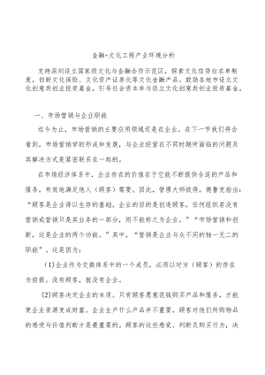 金融+文化工程产业环境分析.docx