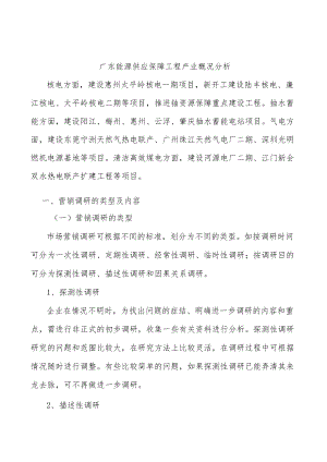 广东能源供应保障工程产业概况分析.docx
