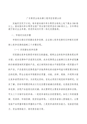 广东粤贸全球品牌工程项目背景分析.docx