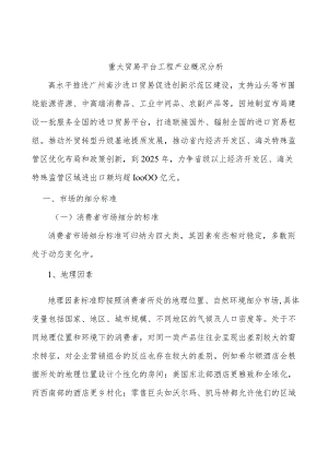 重大贸易平台工程产业概况分析.docx