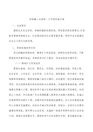积极融入全国统一大市场实施方案.docx