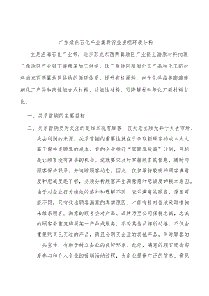 广东绿色石化产业集群行业宏观环境分析.docx