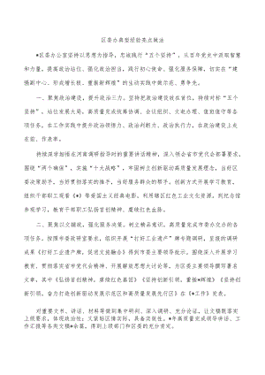 区委办典型经验亮点做法.docx