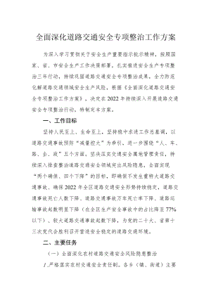 全面深化道路交通安全专项整治工作方案.docx
