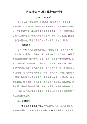 培育壮大市场主体行动计划.docx