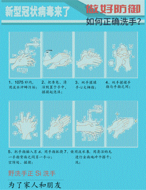 疫情防护正确洗手步骤海报.docx
