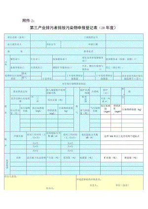 第三产业排污者排放污染物申报登记表.docx