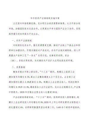 补齐医药产业链短板实施方案.docx