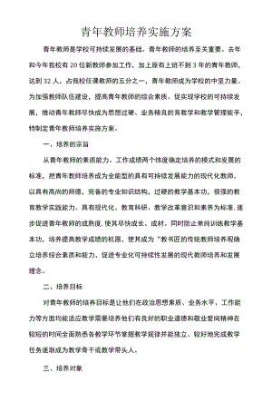 青年教师培养实施方案.docx