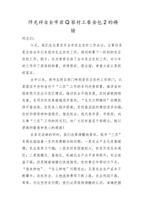 陈光祥：在全市农业农村工作会议上的讲话.docx