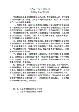 项目投资决策规则.docx
