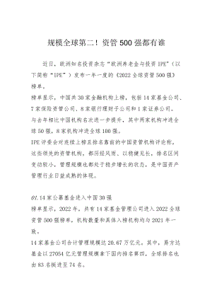 规模全球第二！资管500强都有谁.docx