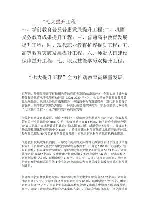 贵州教育高质量发展“七大提升工程”.docx