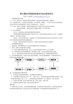 第七课时 价值规律的基本内容及表现形式.docx