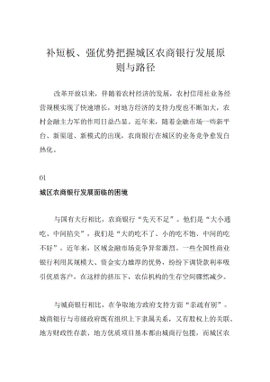 补短板、强优势 把握城区农商银行发展原则与路径.docx