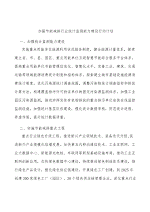 加强节能减排行业统计监测能力建设行动计划.docx