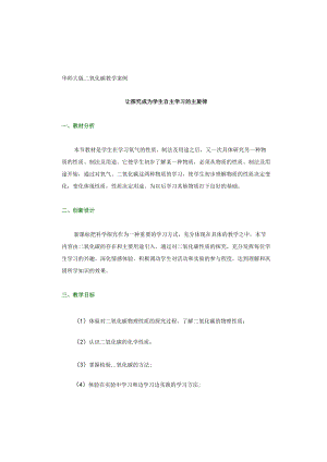 华师大版二氧化碳教学案例.docx