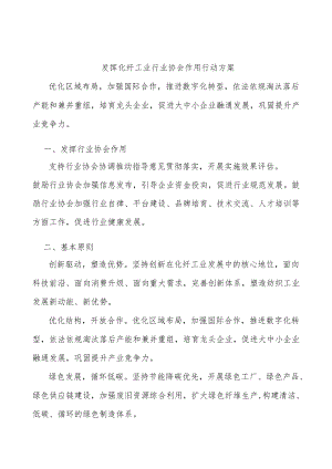 发挥化纤工业行业协会作用行动方案.docx