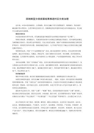 因地制宜分类施策 统筹推进村庄分类治理.docx
