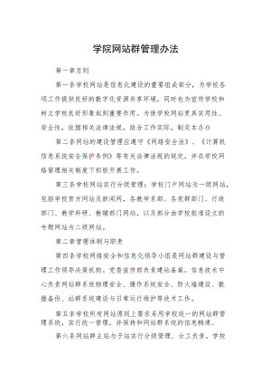 学院网站群管理办法.docx