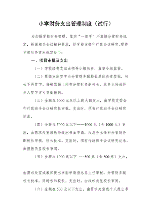 小学财务支出管理制度（试行）.docx