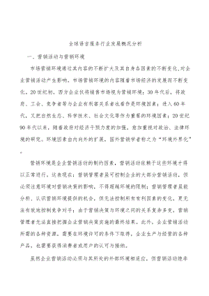 全球语言服务行业发展概况分析.docx