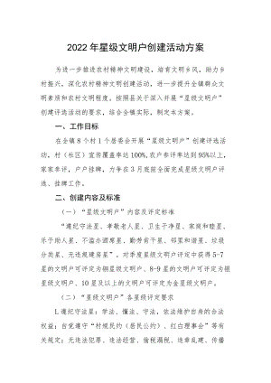 2022年星级文明户创建活动方案.docx
