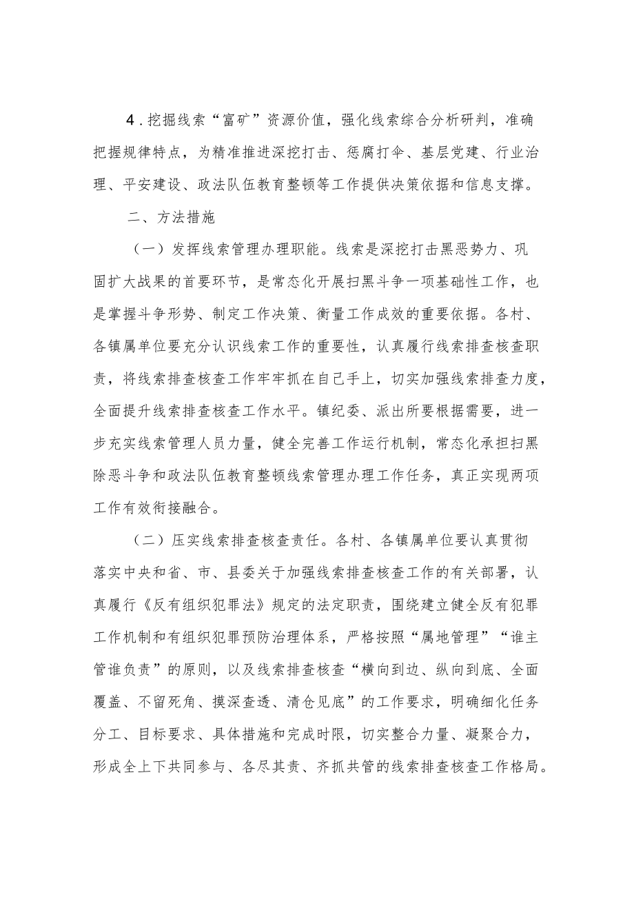 XX镇扫黑除恶斗争线索排查攻坚行动方案.docx_第2页