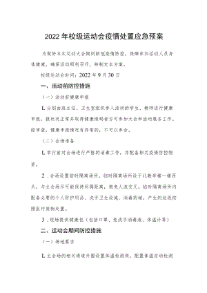 2022年校级运动会疫情处置应急预案.docx