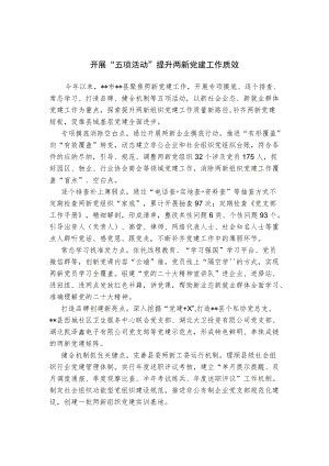 两新党建工作经验交流材料.docx
