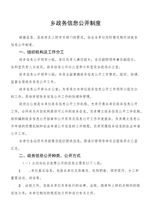 乡政务信息公开制度.docx