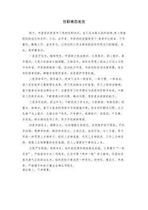 任职表态发言（范例).docx