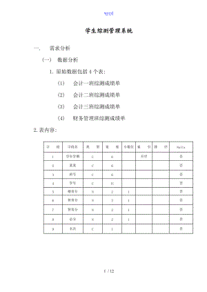 VF课程设计_学生成绩管理系统.doc